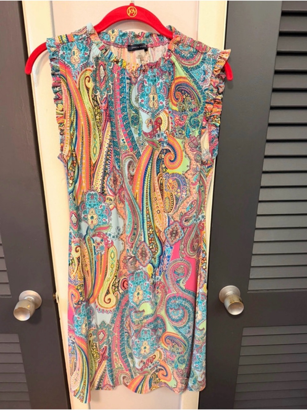 Tommy Hilfiger Sleeveless Multicolor Paisley Shift Dress - Women's